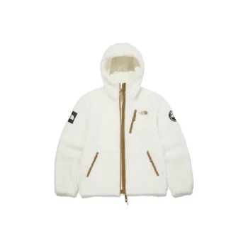 THE NORTH FACE Rimo Hood Fleece Jacket Ivory Unisex Korea Version