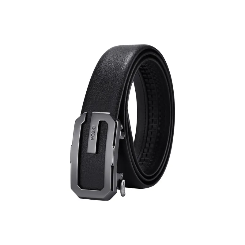 POLO Cow Leather Belts Men's Electrophoresis Black Width 3.5cm-20
