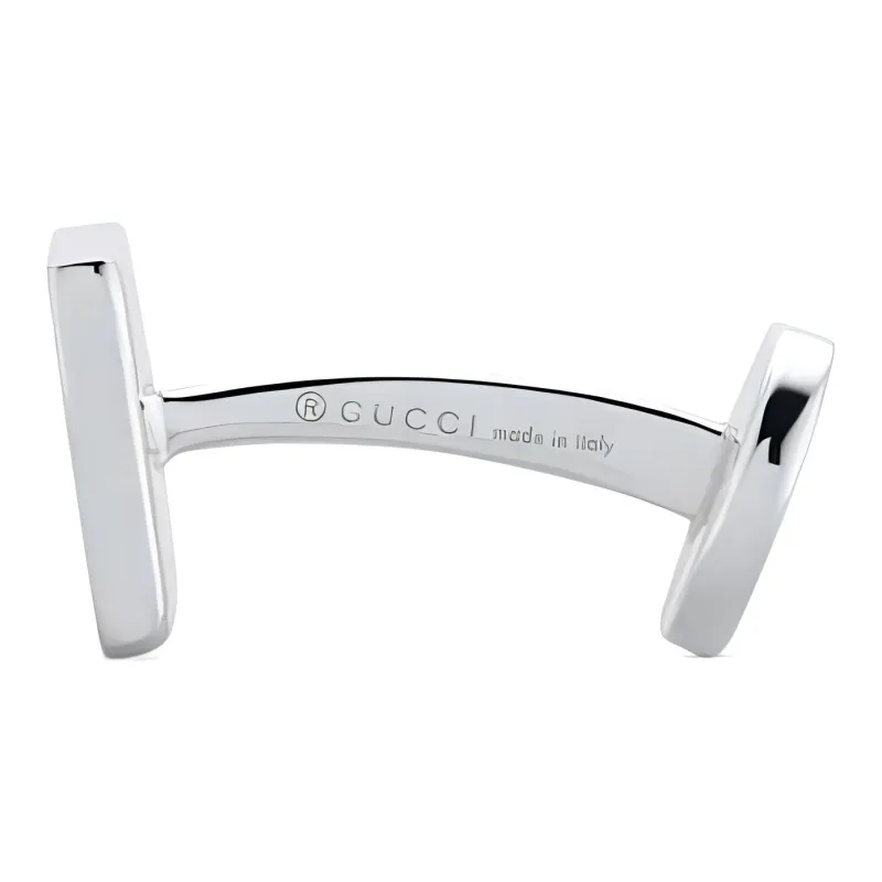 GUCCI Enamel 925 Sterling Silver Cufflinks Unisex Silver-1