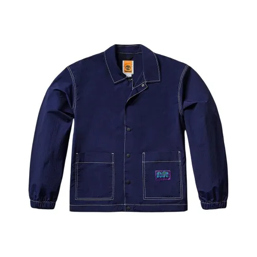 Timberland Jackets Coats Unisex Sea Blue Canvas