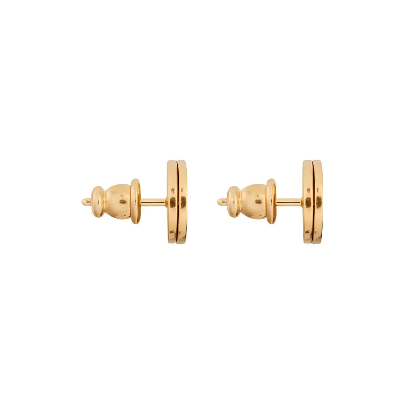 DIOR Metal Stud Earrings Women's Gold-2