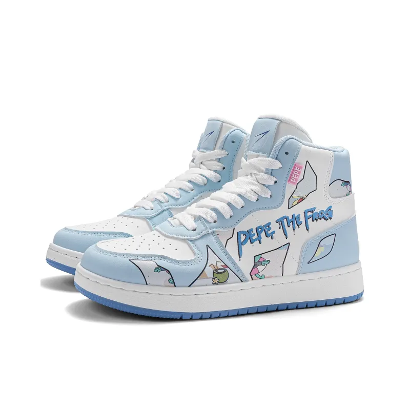 Pepe The Frog High-Top Skateboard Shoes Unisex-15