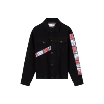 Aries X Tommy Hilfiger Denim Jackets Unisex Black PT2