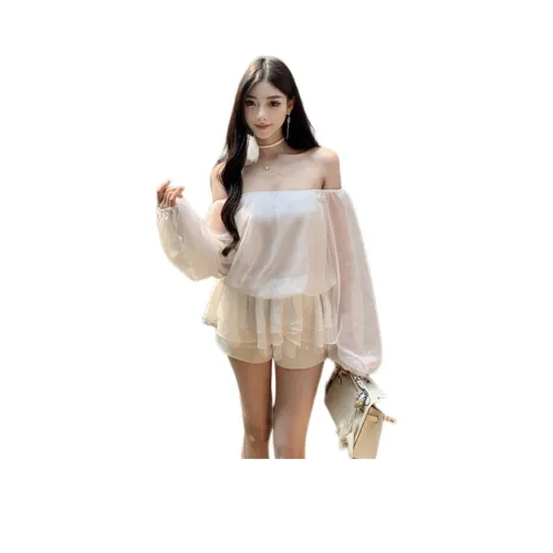 Mu Xiao Xin Long Sleeved Dress Women's White
