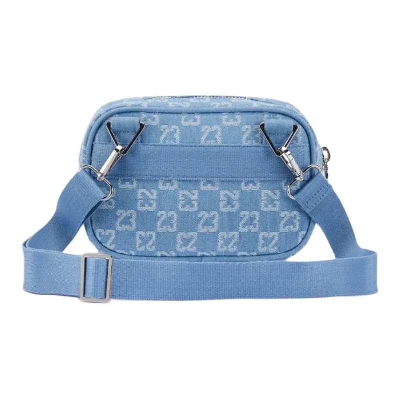 Jordan Monogram Cotton Crossbody Bag Regular Unisex Denim Blue-2