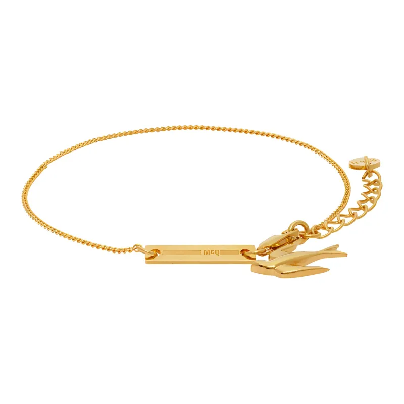 McQ Alexander McQueen Swallow Micro-label Carving Bracelet-1