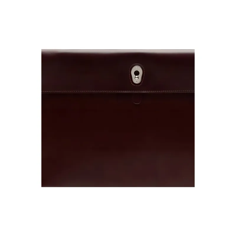 AU DEPART Calfskin Clutch Large Size Women's Bordeaux Color-4