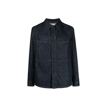 Lemaire Denim Jackets Men Blue
