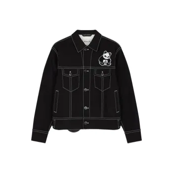 Lanvin x FILA Denim Jacket Men's Black