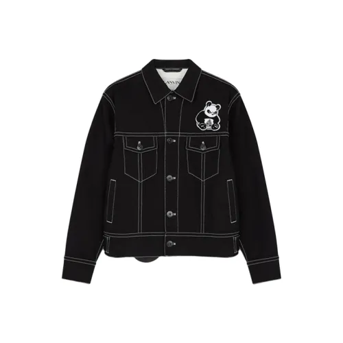Lanvin x FILA Denim jacket Beach Men's Black