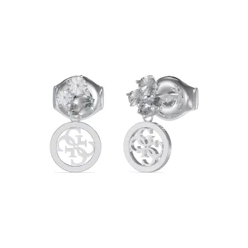 GUESS Stainless Steel Earrings Women's Silver