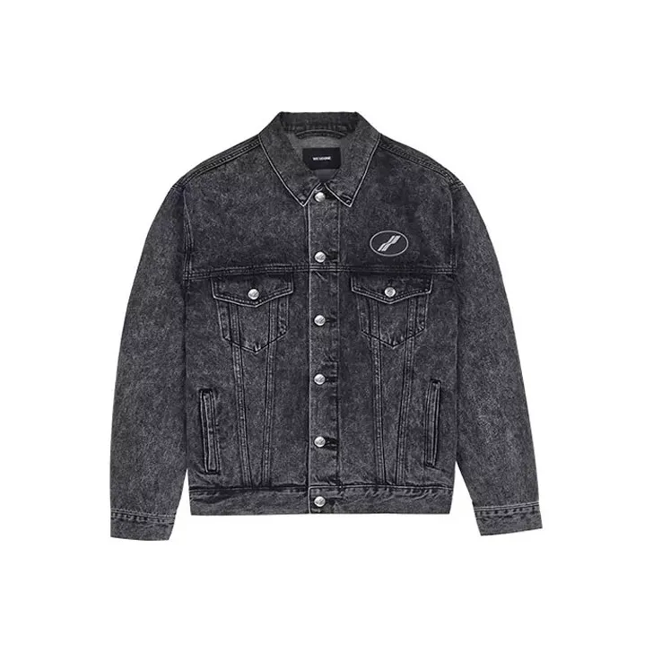 WE11DONE Logo Patch Denim Jacket-0