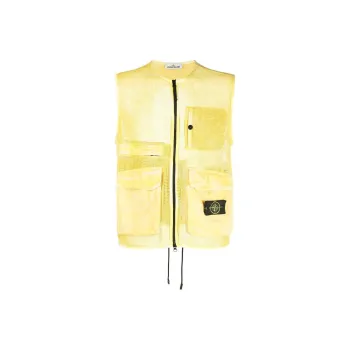 STONE ISLAND Vests Men Yellow