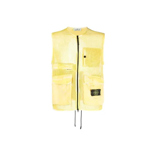 STONE ISLAND Vests Men Yellow