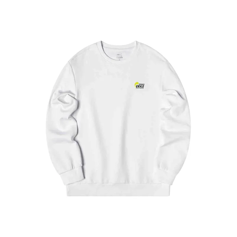 Erke Tennis Series Sweatshirt Men's True White-0