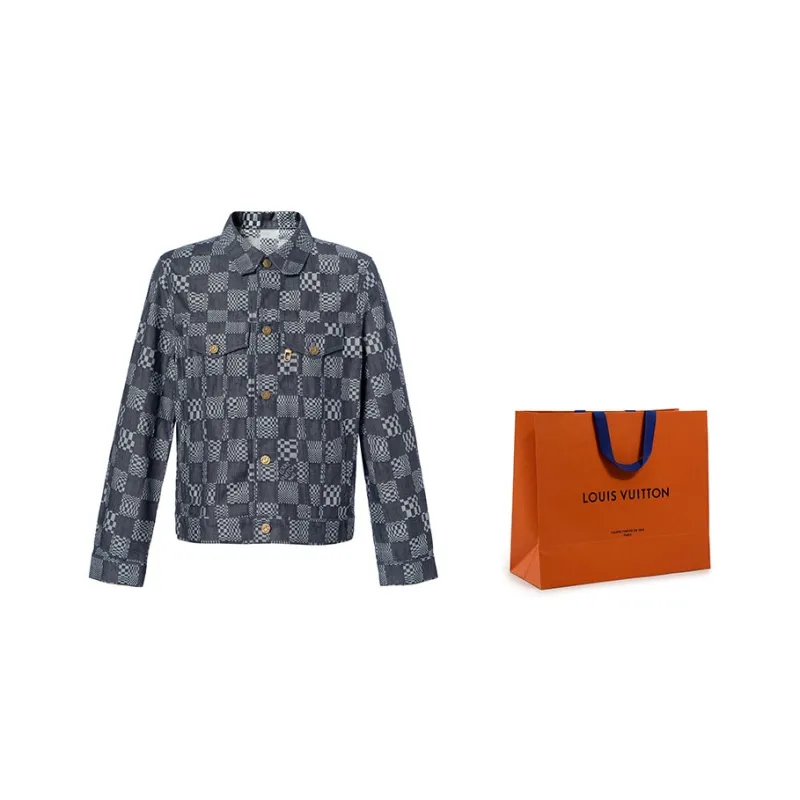 LOUIS VUITTON Distorted Damier Denim Jacket-6