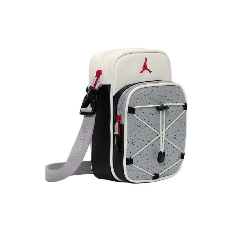 Jordan Air Polyurethane Shoulder Bag, Crossbody Bag Unisex White & Gray-1