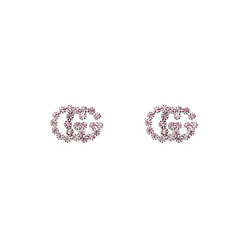 GUCCI Stud Earrings Women's Pink