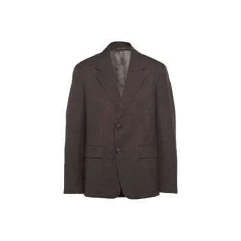 PRADA Prince Of Wales pattern Single breasted Wool Blazer