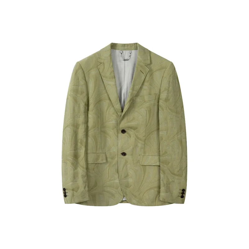 DAVID NAMAN Business Suits Men Green-0