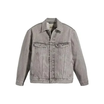Levis Denim Jackets Men Gray