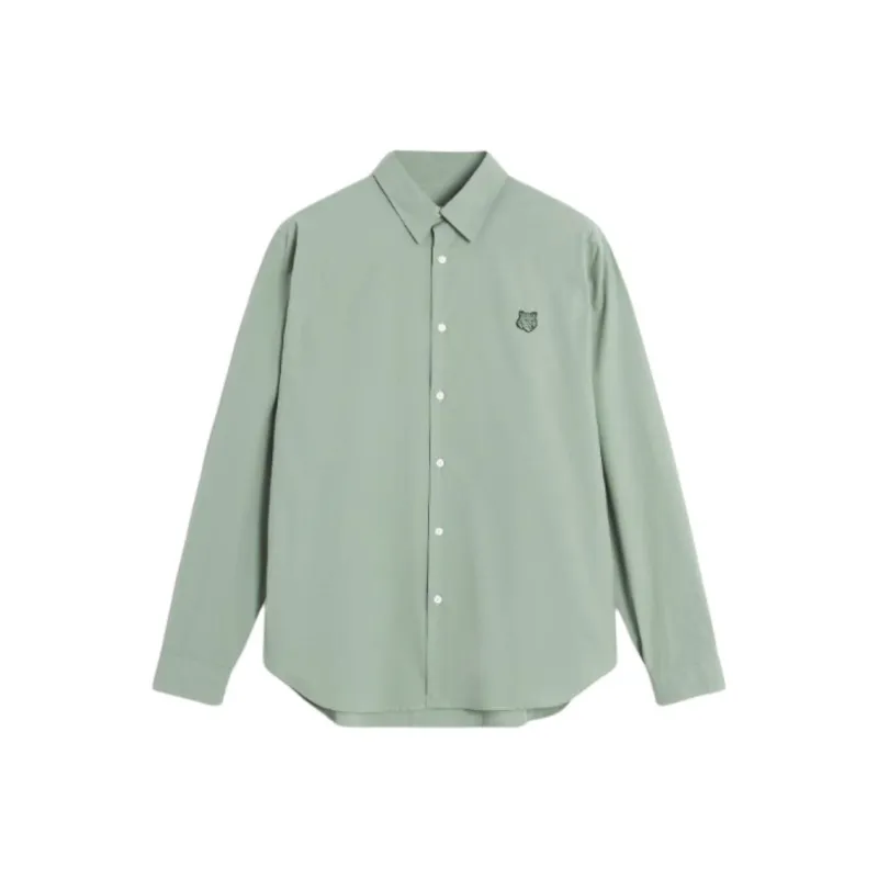 Maison Kitsune Tonal Fox Head Patch Shirt-0