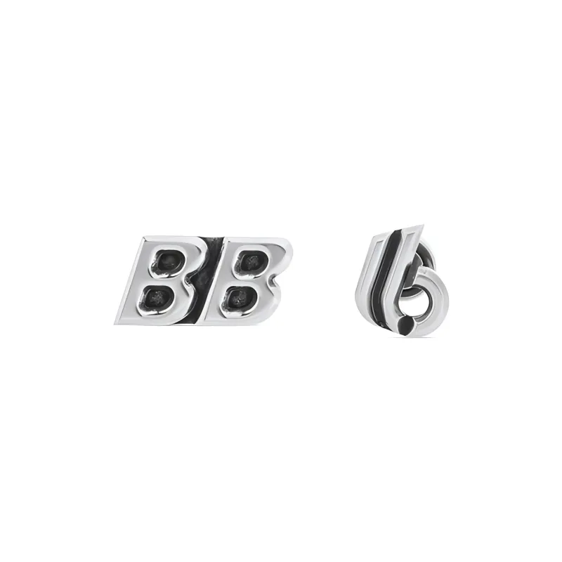 Balenciaga Stud Earrings Men's Silver-0