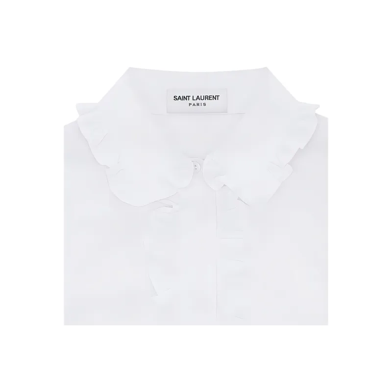 SAINT LAURENT Ruffled Button-Up Shirt-4