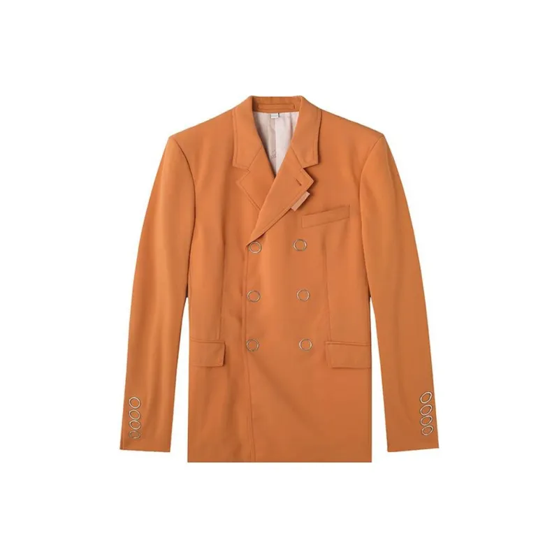 Burberry Business Suits Men Orange Red-0
