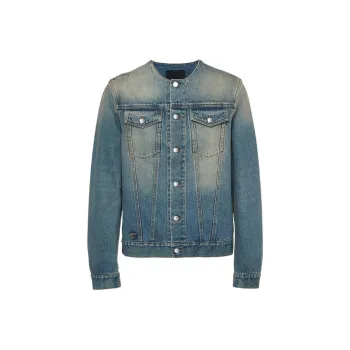 PRADA Denim Jackets Men Light Blue