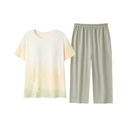 XISHE Pajama Set Women's Light Yellow