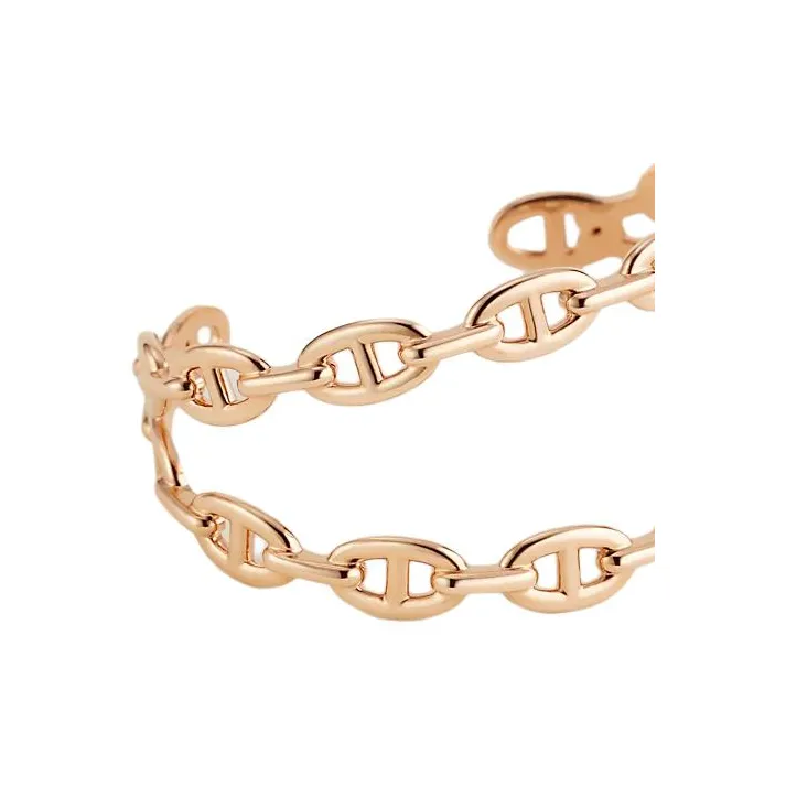 HERMES 18K Rose Gold Bracelets Unisex Gold-1