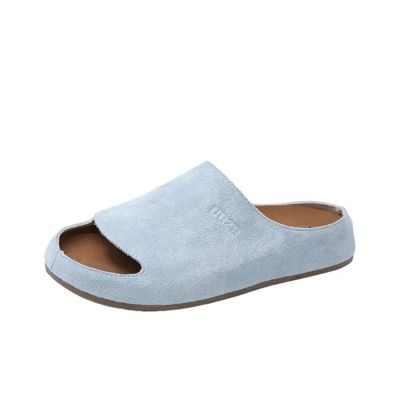 AMICNIEGD Rubber Sole Cut Out Slip Resistant Abrasion Resistant Slide Slippers Women's-14