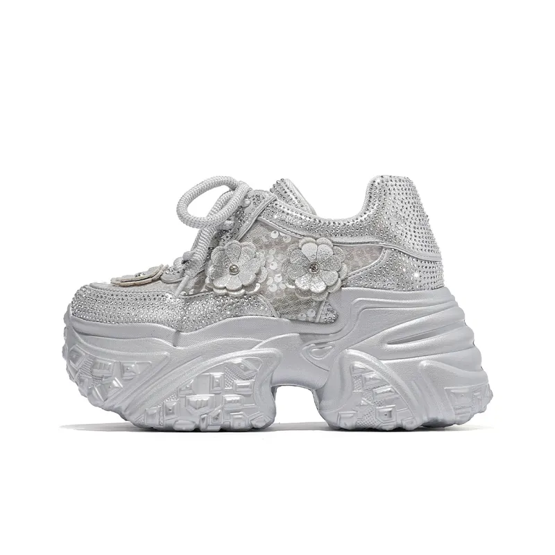 CARDANRO Small sized Sky Vegetables Low Top Chunky Sneakers Women's-5