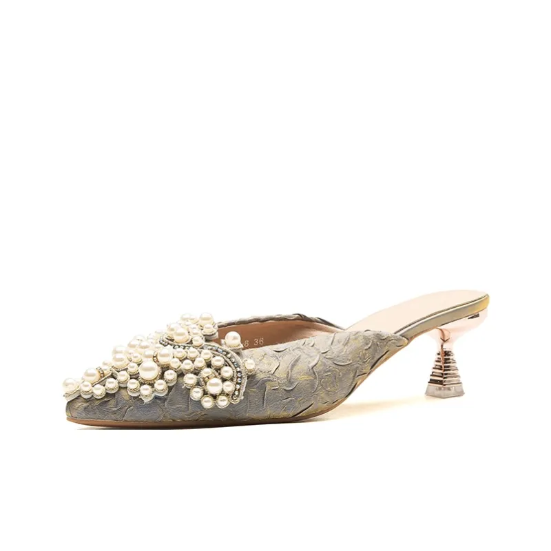 MCKP Rubber Sole Slip Resistant Closed Toe Slippers Women's-5