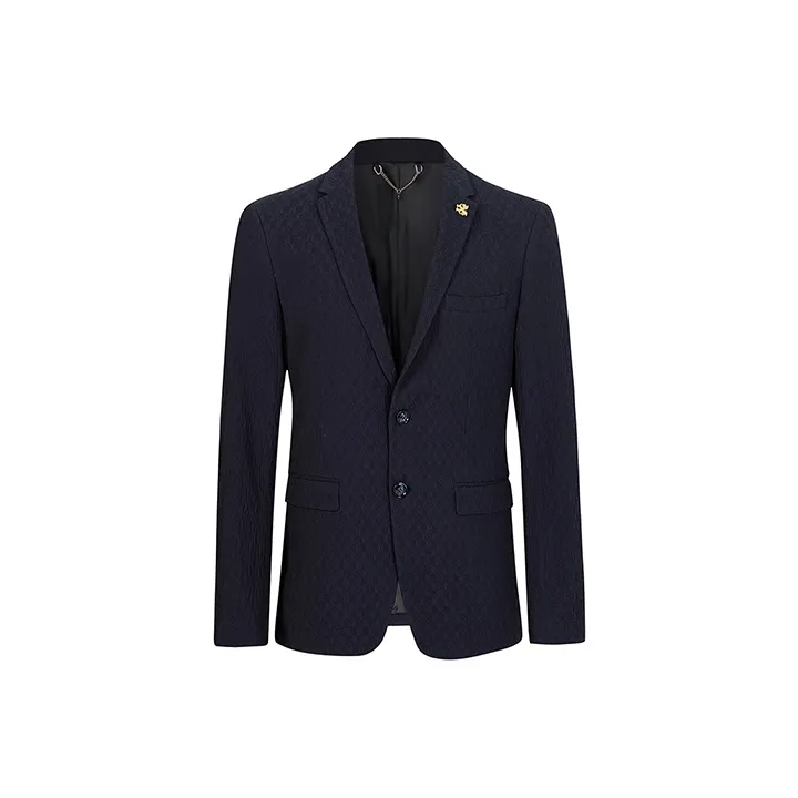 DAVID NAMAN Business Suits Men Navy Blue-0