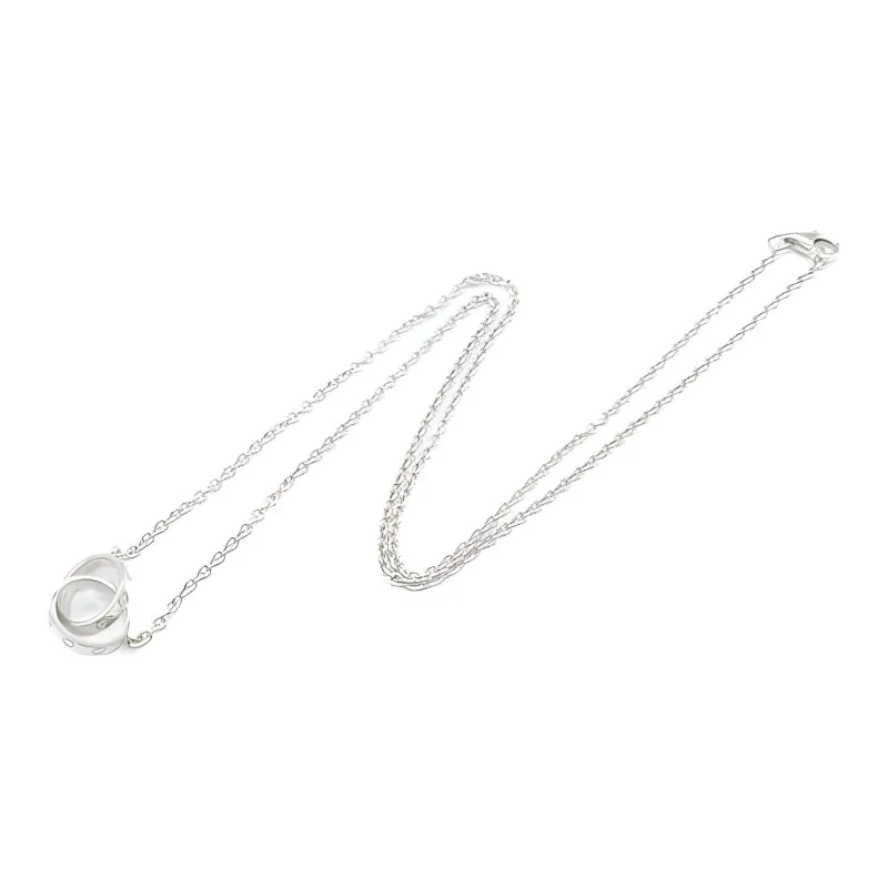CARTIER 18K White Gold Necklaces Women's Silver-0