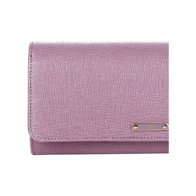 FENDI Leather Wallet, Wallet Women's Light Purple Candy-4