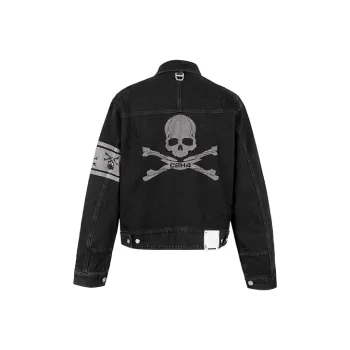 C2H4 Mmj Loose Fit Denim Jacket Unisex Black