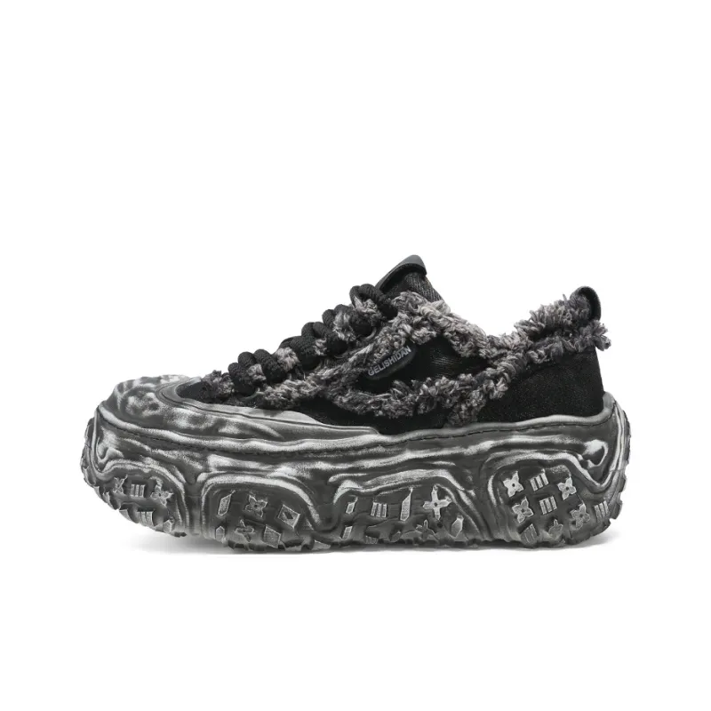 JANECO Slip Resistant, Abrasion Resistant, Breathable Low Top Chunky Sneakers Men's-7