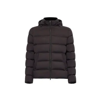HERNO Hooded Quilted Bomber Jacket