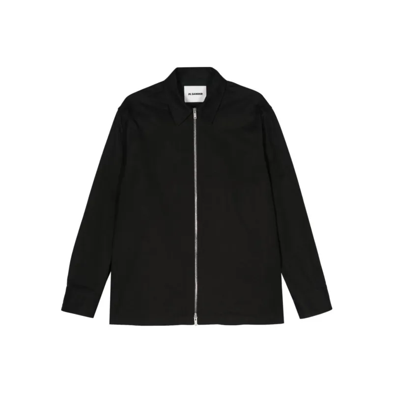 JIL SANDER Long-Sleeved Zip-Up Shirt-0