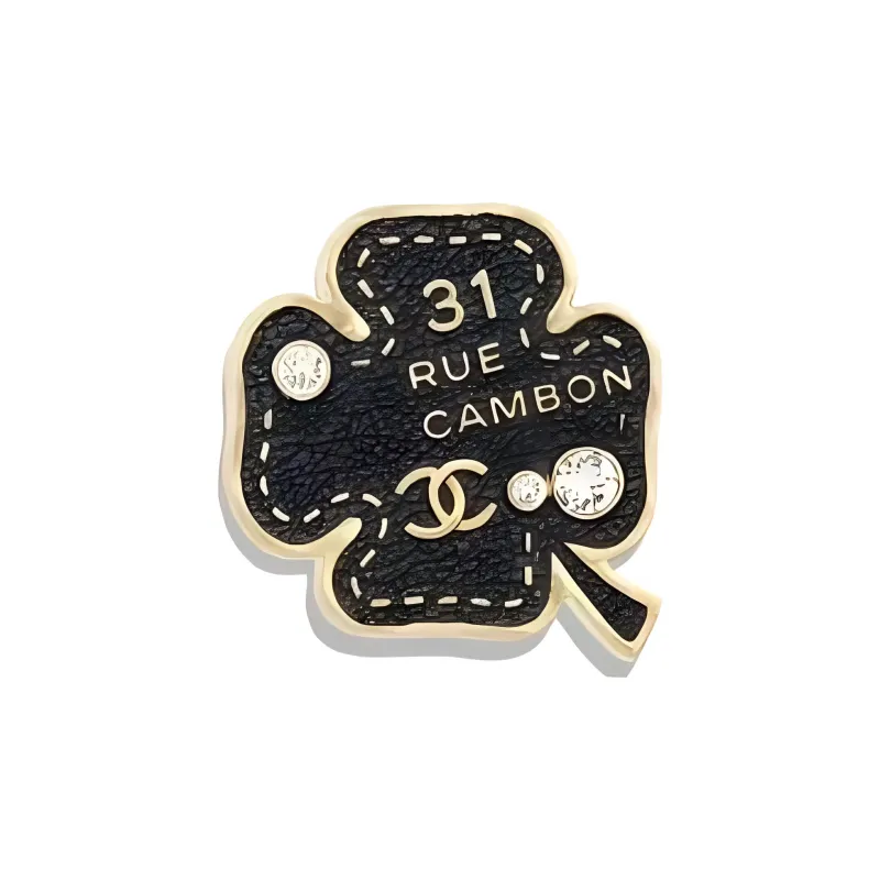 CHANEL Metal Brooches Unisex White-1