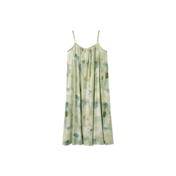 XISHE Nightgown Women's Vintage Green