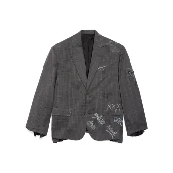 Balenciaga SS23 Business Suit Coat Loose Fit Unisex Gray