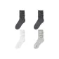 4 Pack (Dark Heather Gray 2+White+Light Heather Gray)