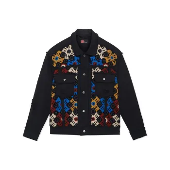 LiNing China Li Ning Denim Jackets Men Black
