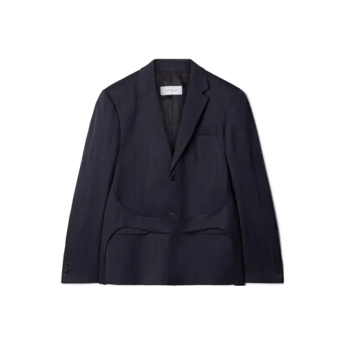 OFF WHITE Striped Relaxed Fit Blazer