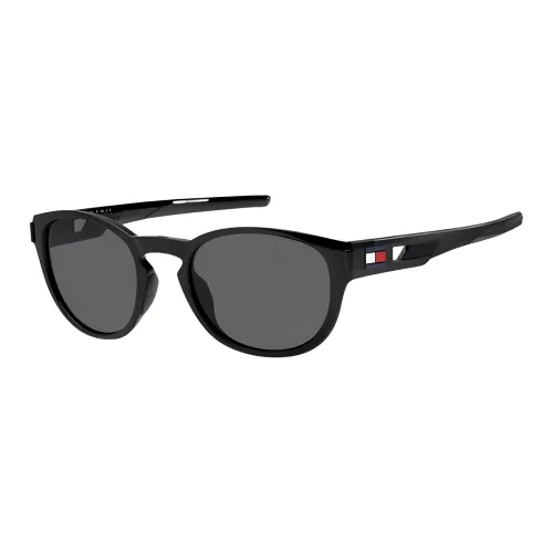 Tommy Hilfiger Irregular Shape Sunglasses Men's Black