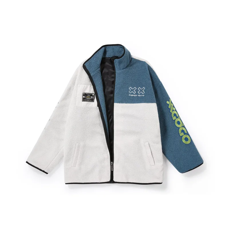 XXGOGO Letter Lapel Loose Fit Puffer Jacket Unisex-2